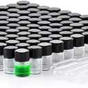 2ml Clear Small Glass Vials 100pcs with Screw Caps(100pcs)