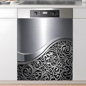 Dishwasher Magnet Sticker Cover Panel Decal Refrigerator Magnetic Sticker Decorative for Kitchen Decoration,Fridge Door Cover,Home Appliances Decor Stickers 23"x26"