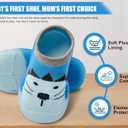 Baby Shoes Boys Girls First Walking Shoes Non Slip Soft Sole Sneakers Toddler Infant Babygirl Sock Shoes (Blue)