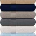 KAHAF Collection 6-Pack Bath Towels - Lightweight - Extra Absorbent - 100% Cotton - Shower towels (Multi, 27 inchesx54 inches)
