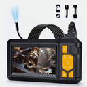 4.3" HD Endoscope Camera, IP67 Waterproof Inspection Borescope, 1080P Snake Camera with 8 LED Lights, 16.4FT Semi-Rigid Cable