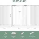 41" Tall Wide Dog Gate for Doorways, 65.7"-71.2" Extra Tall Pet Gates