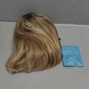BLONDE UNICORN Ash Blonde Human Hair Wigs for Women,HD Lace Front Short Layered Wavy Bob Wig with Bangs 12 Inch
