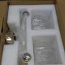 Bathroom Light Fixtures, 2-Light Brass Vanity Wall Light Over Mirror with Clear Tulip Glass Shade for Bedroom Living Room (Bulb Not Included) (Hardwired)