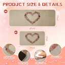 11 Pcs Valentine's Day Kitchen Decor and Accessories Set 3 Kitchen Mats 4 Love Heart Resistant Oven Mitts 4 Dish Towels,17x29&17x47 Inch Non Slip Rugs Valentine Decorations for Home