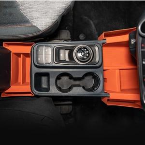 Maxzina Center Console Organizer Compatible with 2022-2025 Maverick (Not for 2025 Lariat&Tremor&Lobo) Silicone Orange Front Armrest Storage Gear Shifter Side Storage Tray for 2024 Maverick Accessories