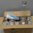 Sursip [10 Pack] 18 oz Glass Water Bottles with Lids, Juice Bottles, Clear glass juice bottle for juicing, Eco-Friendly Reusable Glass Juicing Bottles with Stainless Steel Lid, BPA Free,Leak-Proof