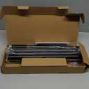 Heavy Duty Curtain Rods for Windows 66 to 120 Inch, 1 Inch Adjustable Black Curtain Rod Set with Easy Installation and Modern Design (A1,Black,30-120")