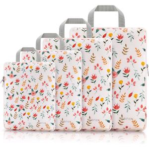 Gonex Compression Packing Cubes, 3pcs/4pcs Expandable Storage Travel Luggage Bags Organizers