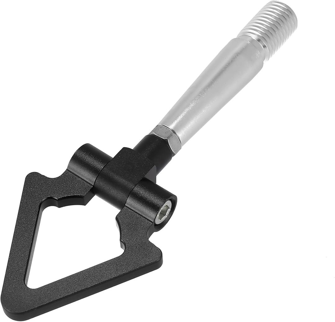 X AUTOHAUX Aluminum Alloy Track Racing Front Rear Bumper Screw on Tow Hook Trailer Ring Towing Tow Hook for Mitsubishi Lancer Evolution x 10 Black Triangle