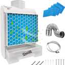 3-in-1 Indoor Dryer Vent Kit with 6 Polyester Filters, Stainless Steel Screen & Water Drawer System, Upgrade Safety Vent Flap for Electric Clothes Dryers