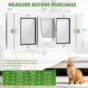 Aluminum Frame Cat Door for Window with Magnetic Auto Closure, Adjustable Width Quick-Fit Pet Door for Window Insert, Suitable for Most Medium Cats & Small Dogs (27''-32'')