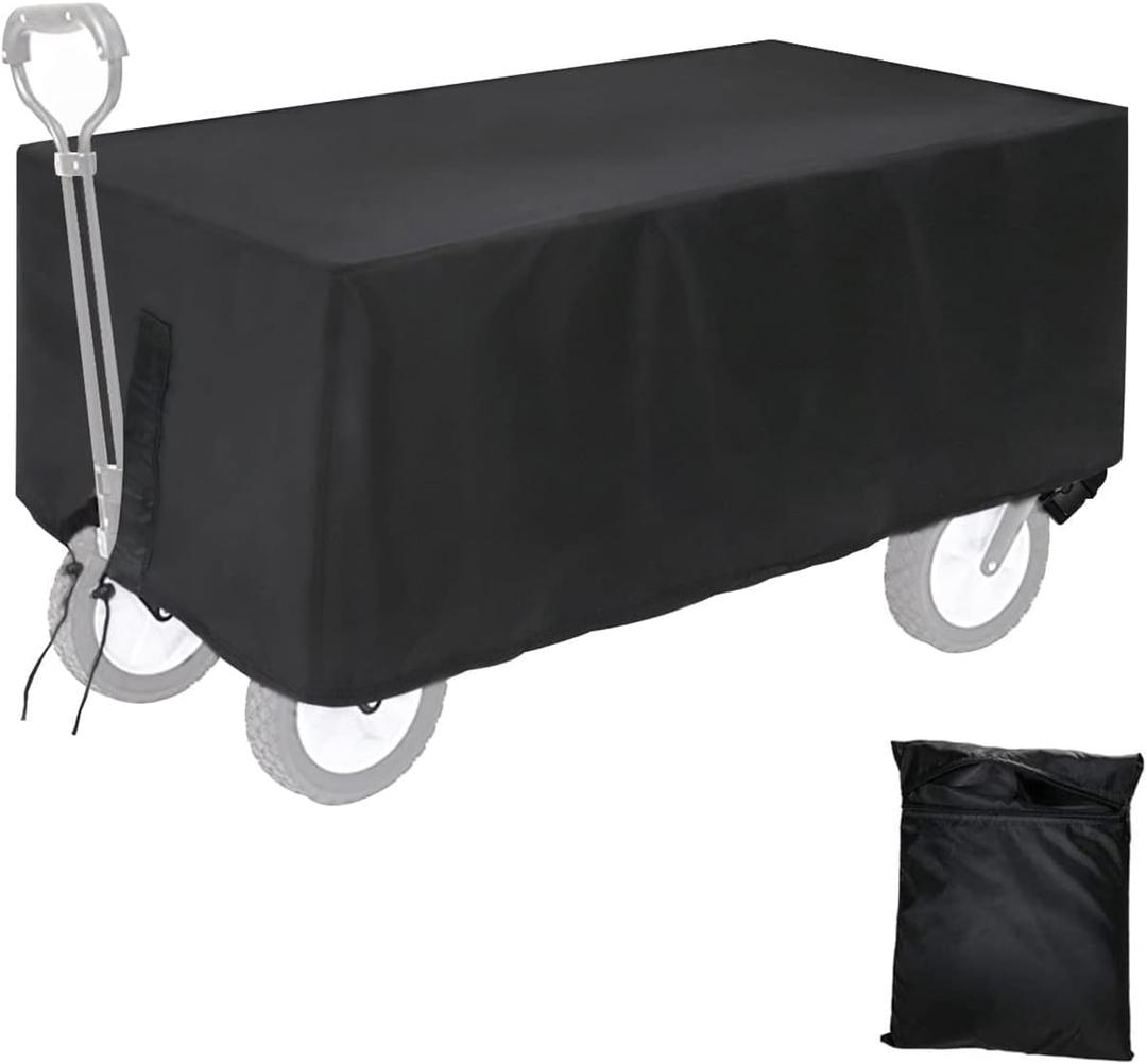 Collapsible Cart Cover(Only Cover),Outdoor Folding Garden Wagon Cart Heavy Duty Cover,Waterproof Dustproof UV Resistant Only Cover- 33" L x 21" W x 19" H