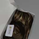 Brown Long Layered Synthetic Hair Wigs for Women with Bang Mixed Blonde for Daily Party Use (W6237#8H124-613)