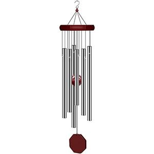 Memorial Wind Chimes Outdoor Large Deep Tone, Sympathy Wind-Chime Personalized with 6 Tuned Tubes, Elegant Chime for Garden Patio Balcony and Home