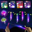 24 Packs Valentines Day Cards for Kids School with LED Flying Set Toys Valentines Gifts for Kids Class,Valentines Party Favors for Classroom