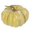 DuHouse Artificial Green Pumpkin Fall Decoration, 5.0" x 5.9" Faux Harvest Pumpkin with Rustic Stem and Speckled Finish for Autumn Table Decor, Thanksgiving Centerpiece