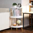 3-Tier Bamboo Corner Shelf - No Screws, Twist & Lock Assembly in 5 Mins, 5-Layer Lacquer Finish, Sturdy & Anti-Tip Design for Kitchen, Bathroom, Living Room, Easy to Clean