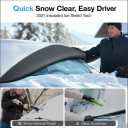 Windshield Cover for Ice and Snow,Frost Guard Windshield Cover|Embedded Magnets Windshield Cover|Waterproof Windshield Snow Cover|Windshield Frost Cover Fit for Cars,SUVs|Car Accessories for Winter