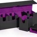 Card Deck Box with Dice Tray for MTG, 5 in 1 Card Deck Case Holds 800+ Unsleeved Cards, Strong Magnet Organizer Compatible with Yugioh TCG Sports Cards (Black Purple)