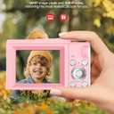 Digital Camera for Kids: Pink Camera for Teens - Christmas Birthday Gifts for Girls 8-10 - 16X Zoom Shoot Cam for Ages 8-13 - Compact Camera for 6 7 8 9 10 Years Old- Toys for Kid Children Toddler