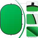 3x5ft/100x150cm Green Screen Backdrop for Photography, Double Sided Green Screen and Blue Screen, 2 in 1 Collapsible and Reversible Background for Photography, YouTube Videos,and Live Streaming