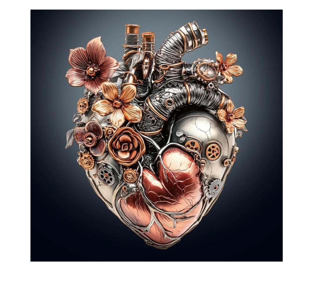 KAAYEE Wooden Puzzles for Adults 220 Pieces Visual 3D Mechanical Heart Wooden Jigsaw Puzzles for Adult Unique Shaped Wood Puzzle Gifts for Mother's Day Adults Kids Heart Puzzle (14.1 * 11.3 in)