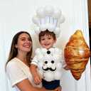 6 Pack Croissant Foil Balloons 29x18 Inch Bakery Party Decorations, Brunch Coffee Theme Balloons for Bakery, Caf or Home Dcor