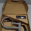 Bathroom Faucets for Sink 3 Hole, Hurran 4 inch Brushed Nickel Bathroom Sink Faucet with Pop-up Drain and Supply Lines, Stainless Steel Centerset Faucets for Sink Vanity RV