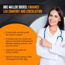 Doc Miller TED Hose Thigh High Anti Embolism Stockings for Women & Men, Hospital Style Surgical Stockings, Plus Size Compression Socks, Support Hose with Inspection Hole