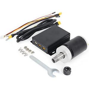 CNCTOPBAOS 24V DC Brushless Spindle Motor 12000rpm ER11,Upgraded Spindle for 3018-PRO,with PWM Speed Controller Driver Board with Cable,for CNC Router Engraving Milling Lathe Machine, No Nails And Wrenches