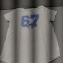 67 Meme Coquette Toile Blue Bow Funny Six Seven Girls T-Shirt Large