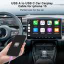 LOFPYE 3-Pack Purple [3.3FT+3.3FT+6FT] USB A to USB C CableUSB to USB C Car Carplay Cable for iPhone 16 15 Pro Plus Pro Maxfor iPad Pro/Air/Minifor Samsung S24/S23/S22for MacBook Pro/Air and More