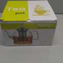 HIWARE 1500ml Glass Teapot with Removable Infuser, Stovetop Safe Tea Kettle, Blooming and Loose Leaf Tea Maker Set