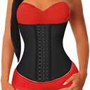 YIANNA Women's Underbust Latex Sport Girdle Waist Trainer Corsets Hourglass Body Shaper L