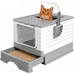 Covered Cat Litter Box with Lid for Small & Medium Cats