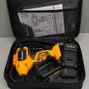 Avid Power Tire Inflator Portable Air Compressor, 20V Cordless Car Tire Pump with Rechargeable Li-ion Battery, 12V DC Adapter, Digital Pressure Gauge, Battery Powered Tire Inflator (Industrial Yellow)