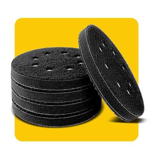 5 Pack 5 Inch 8 Holes Soft Density Interface Pads 5" Hook and Loop Sponge Cushion Buffering Backing Pads