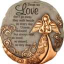 Spoontiques - Garden Dcor - Bronze Angel Stepping Stone - Decorative Stone for Garden