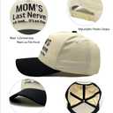 Funny Mom Hat for Women, Adjustable Embroidered Mom Baseball Cap, Mother's Day Birthday Gifts from Daughter Son Husband Black/Beige