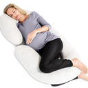 Restorology, Pregnancy Pillow - 60 Inch, C-Shaped Maternity Pillows for Sleeping - Full Body Pillow for Pregnant Women - Reduces Hip, Back Pain for Side & Stomach Sleepers - Washable Cover