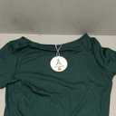 Womens Boat Neck Short Sleeve T-Shirts Fitted Compression Summer Y2k Basic Tops 2026 Spring Outfits Clothes Dark Green Large