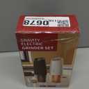 CIRCLE JOY Rechargeable Salt and Pepper Grinder Set Gravity Electric Salt and Pepper Grinder Set, LED Light, Adjustable Coarseness, for Home Kitchen BBQ, Black & White