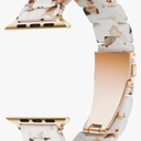 Resin LightWeight Band with Steel Clasp for Apple Watch Series 11/10/9/8/7,Ultra 3/2/1,SE 3/2/1 [2025]