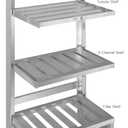Channel BC2448 Cantilever Shelving, T-bar Shelf, Aluminum Construction, 900 lbs. Capacity, Rust-Proof, Freestanding, Ideal for Walk-in Coolers, Freezers and Dry Storage, 48" W x 24" D, 48" W X 24" D X 2.5" H
