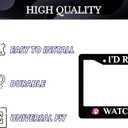 Personalized Car License Plate Frame ID Rather Be Watching Anime - Stainless Steel License Plate Holder Accessory - Decorative US Standard Licenses Plate 2 Holes and Screws Fits