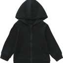 ROMPERINBOX Unisex Solid Baby Sweatshirts Hoodies, Lightweight Full Zip-up Jackets Coat 0-3 Months