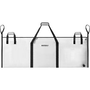 Buffalo Gear Insulated Fish Cooler 60in 71in 116in Large Kill Bag - Portable Waterproof, Keeps Ice-cold More Than 24 Hours (White-7130in)