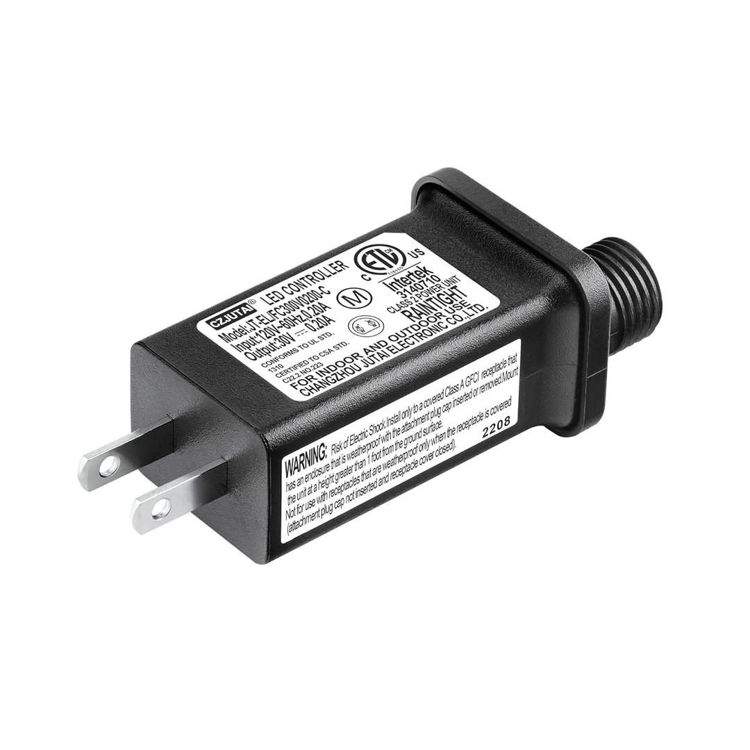 CJP-Geek Replacement 30V 0.2A LED Transformer Model JT-EL/FC300V0200-C Class 2 Power IP44 LED Light Controller Low Voltage Transformer Compatible with Christmas String Light Inflatable Decorations