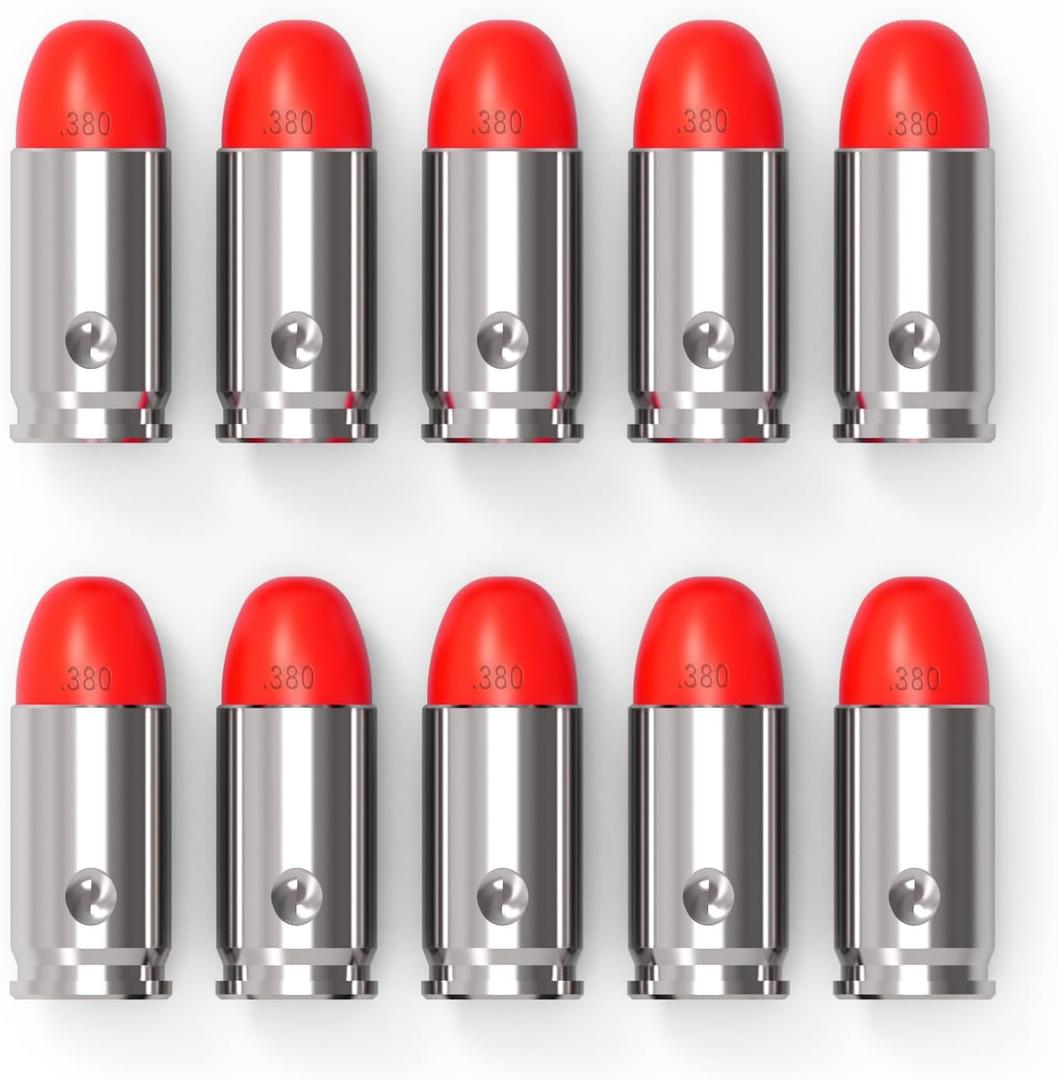 Pro Dummy Rounds Snap Caps-Reusable 9mm&12GA&50&45&380ACP Training Rounds for Safe Dry Fire Practice, Durable with Secure Primer Design, Multiple Color Options